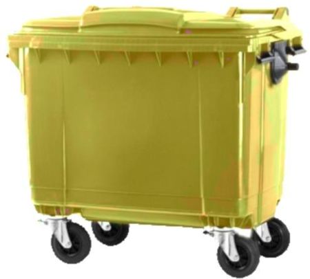 Pojemnik do segregacji odpadów na kółkach pojemność 1100 l (kolor żółty)