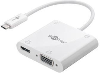 Goobay Adapter USB USB-C multiport adapter HDMI + VGA + PD 100 W White (52418)