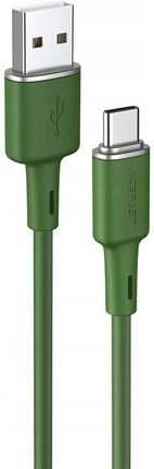 ACEFAST KABEL USB   KABEL USB - USB TYP C 1,2M, 3A ZIELONY (C2-04 OLIVER GREEN)  ()