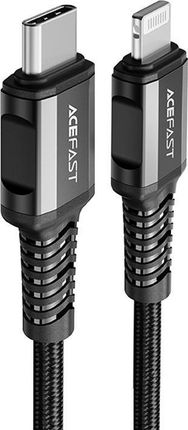 ACEFAST  KABEL MFI USB TYP C - LIGHTNING 1,2M, 30W, 3A CZARNY (C1-01 BLACK)  ()