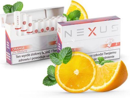 Nexus Orange 2% Nikotyny. Bezdymne Wkłady Do Podgrzewaczy Typu Iqos.
