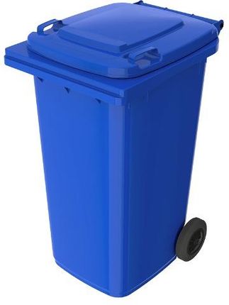 Pojemnik do segregacji odpadów na kółkach pojemność 240 l (kolor niebieski)
