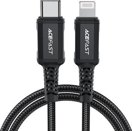 ACEFAST KABEL USB   KABEL MFI USB TYP C - LIGHTNING 1,8M, 30W, 3A CZARNY (C4-01 C BLACK)  ()