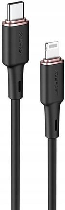 ACEFAST KABEL USB   KABEL MFI USB TYP C - LIGHTNING 1,2M, 30W, 3A CZARNY (C2-01 BLACK)  ()