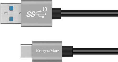 Krüger&Matz Kabel USB - USB typu C 10 Gbps 1 m Kruger&Matz Basic (KM1263)