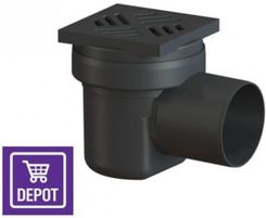 Zdjęcie Produkt z Outletu: Wpust piwniczny PP 15x15 czarny DN100 poziom K3 Kessel 36501 - Żyrardów