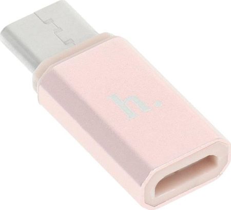 HOCO ADAPTER USB  USB-C - MICROUSB RÓŻOWY  ()