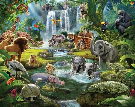 Fototapeta Dla Dzieci 3D Dżungla Jungle 235X305Cm