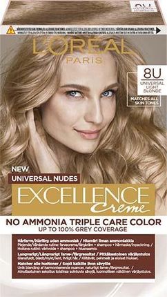 L'Oreal Paris Excellence Farba do włosów Universal Nudes Light Blonde 8U