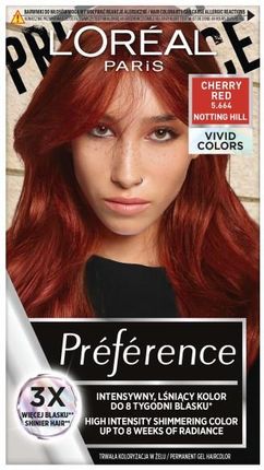 L'Oreal Paris Preference Vivid Colors trwała farba do włosów 5.664 Cherry Red