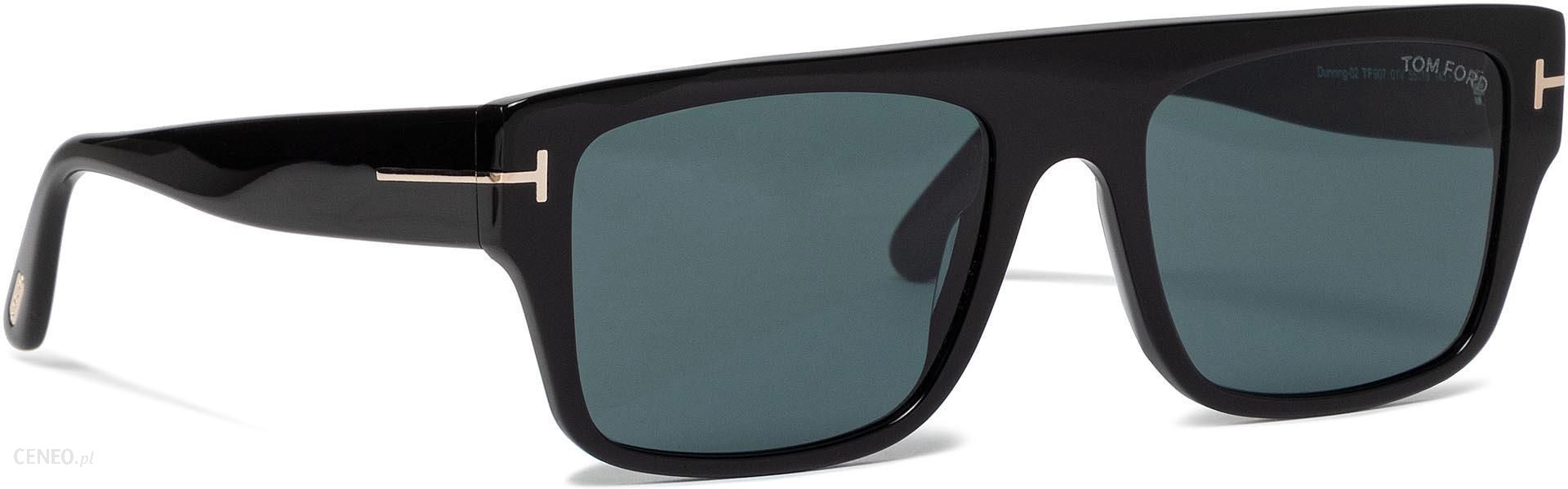 Okulary przeciwsłoneczne TOM FORD - Dunning FT0907/S 01V Black/Blue - Ceny  i opinie 