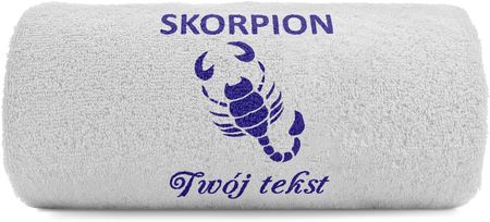 Znak Zodiaku Skorpion Duży Ręcznik Z Haftem 140X70 783