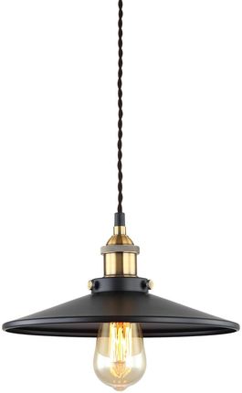 Italux Lampa wisząca zwis Verda 1x40W E27 industrialna loft retro czarna/złota MDM-3458/1M BK+GD
