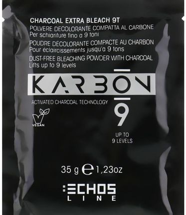 Echosline Proszek Wybielający Z Węglem Drzewnym Do Rozjaśniania 9 Odcieni - Charcoal Extra Bleach 9T 24 X 35 G
