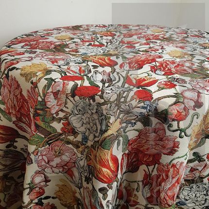 Serweta Gobelinowa Koło Tulipany Czerwone I Owal 46X110 (Cm) 1302_60