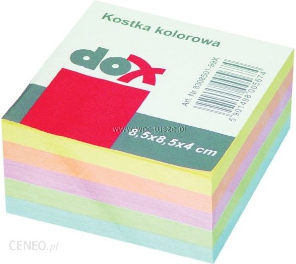 ABC Karteczki Kostka kolor nieklejona DOX 85x85x40mm