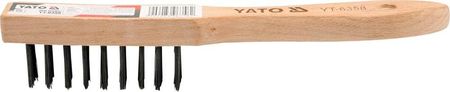 Yato Szczotka druciana, drut stalowy, 5 rzędów, rękojeść drewniana. Y YT-6359