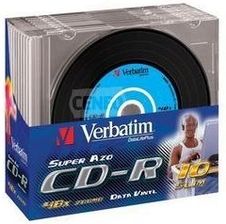 Verbatim CD-R 700MB 52x Slim 10szt VINYL DataLife+ AzO (43426) - dobre Nośniki danych