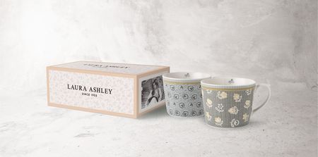 Laura Ashley Zestaw 2 Kubków Porcelanowych W182945 Tea Grey 0,3 L.
