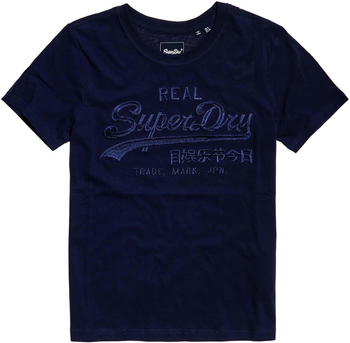Superdry T-shirt à manches courtes Tonal Embroidered Logo Rose| Dressinn