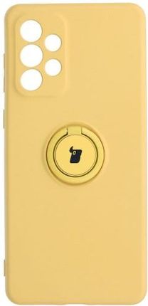 Bizon Etui Case Silicone Ring Galaxy A73 5G Żółte