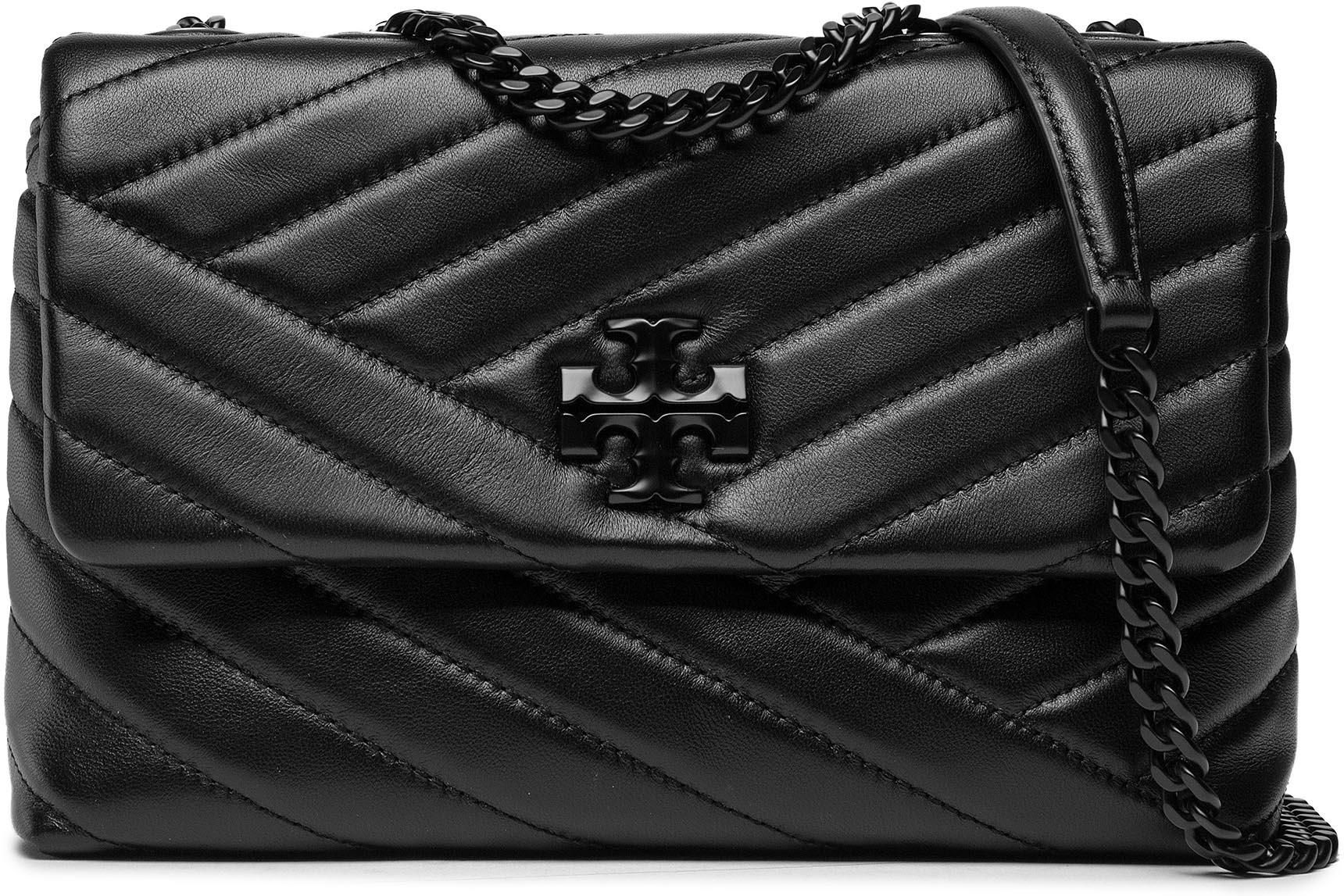 Torebka TORY BURCH - Kira Chevron Powder Coated Convertible Shoulder Bag  90857 Black 001 - Ceny i opinie 