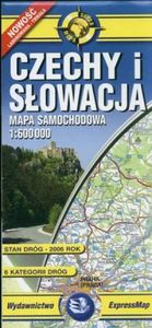 Czechy i Słowacja 1:600 000 Mapa laminowana