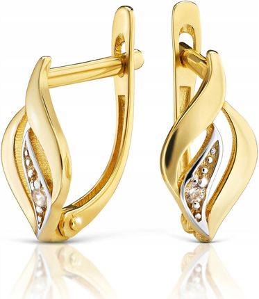 Złote Kolczyki Z Cyrkoniami Złoto 333 8K 218-1