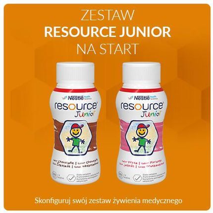 Resource Junior zestaw na start – miks smaków 8 butelek x 200ml