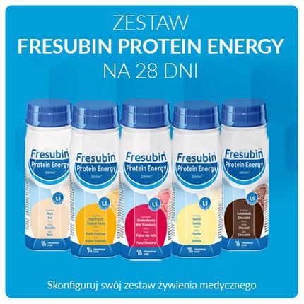 Fresubin Protein Energy Drink zestaw na 28 dni – miks smaków 56 butelek x 200ml