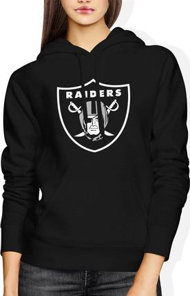 Raiders nfl Damska bluza z kapturem (S, Czarny)