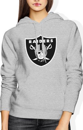 Raiders nfl Damska bluza z kapturem (L, Szary)