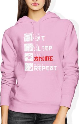 Jhk Anime Damska Bluza Z Kapturem L Różowy
