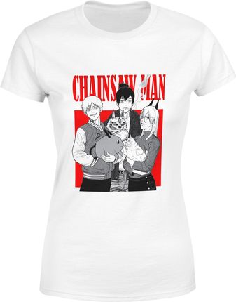 Jhk Chainsaw Man Damska Koszulka L Biały