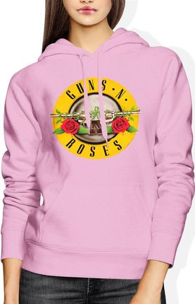 Jhk Guns N' Roses Damska Bluza Z Kapturem M Różowy