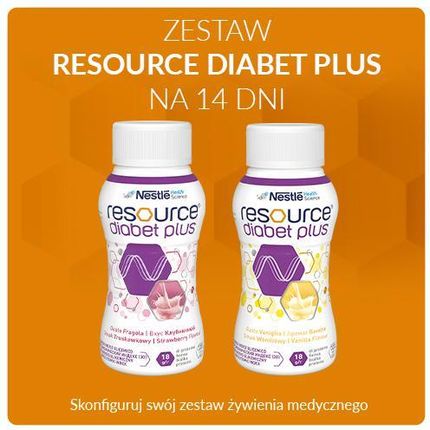 Resource Diabet Plus zestaw na 14 dni – miks smaków 28 butelek x 200ml
