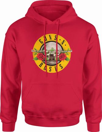 Jhk Guns N' Roses Męska Bluza Z Kapturem XL Czerwony