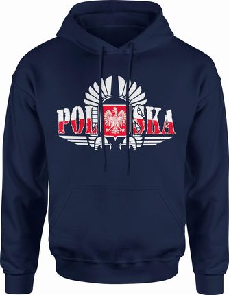 Jhk Polska Husaria Męska Bluza Z Kapturem L Granatowy