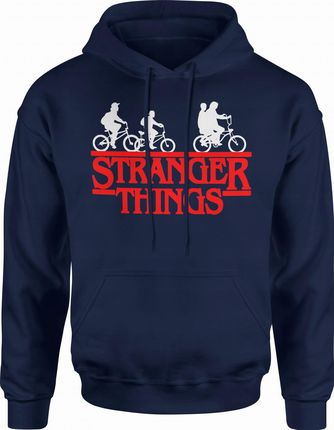 Jhk Stranger Things Męska Bluza Z Kapturem XL Granatowy