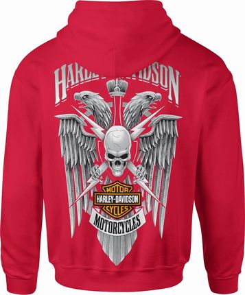 Jhk Harley Davidson Męska Bluza Z Kapturem M Czerwony