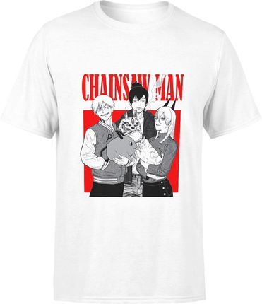 Jhk Chainsaw Man Męska Koszulka M Biały
