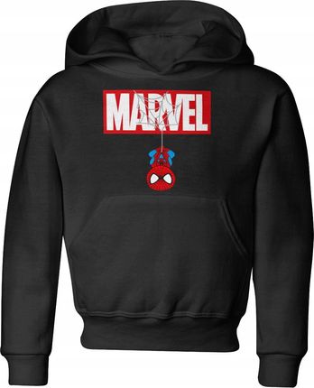 Jhk Spider Man Marvel Dziecięca Bluza Z Kapturem 134 Czarny