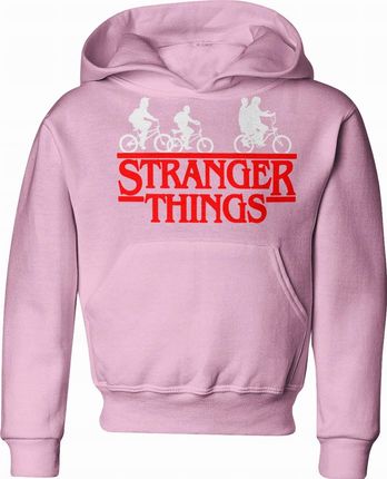 Jhk Stranger Things Dziecięca Bluza Z Kapturem 140 Różowy