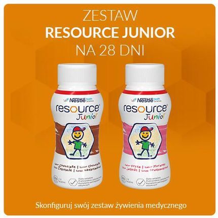 Resource Junior zestaw na 28 dni – miks smaków 56 butelek x 200ml