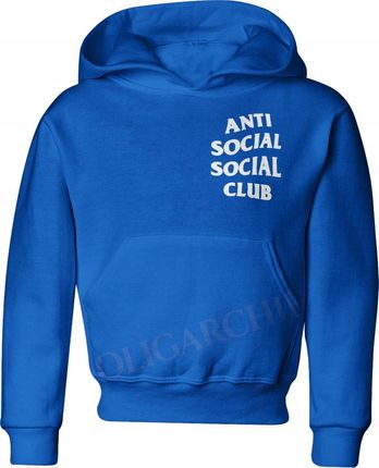 Jhk Anti Social Social Club Dziecięca Bluza Z Kapturem 134 Niebieski