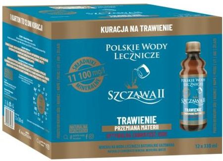 Polskie Wody Lecznicze Woda lecznicza Szczawa II 12x330ml 