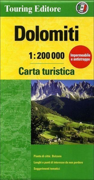 Dolomiti Dolomity Mapa Turystyczna Z Opisem 1 200 000 Plan Bolzano 