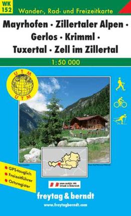 Mayrhofen zillertaler Alpy mapa 1:50 000