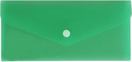 Teczka koperta na zatrzask DL 21x9,9cm PP zielona