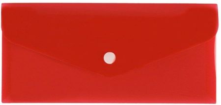 Teczka koperta na zatrzask DL 21x9,9 PP czerwona